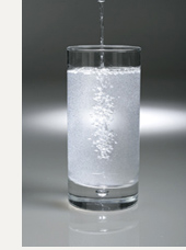 Glass of healthy drinking water
