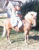 Barb, Meadow on her pony Lightfoot